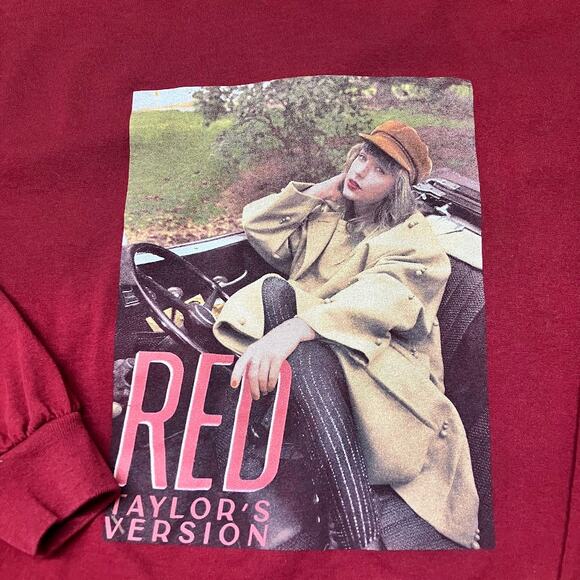 It Was Like Slow Motion Red Long Sleeve Shirt Taylor Swift Official Merch Size L - Picture 2 of 8